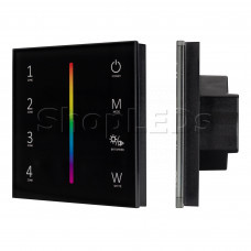 Панель Sens SMART-P30-RGBW Black (230V, 4 зоны, 2.4G)